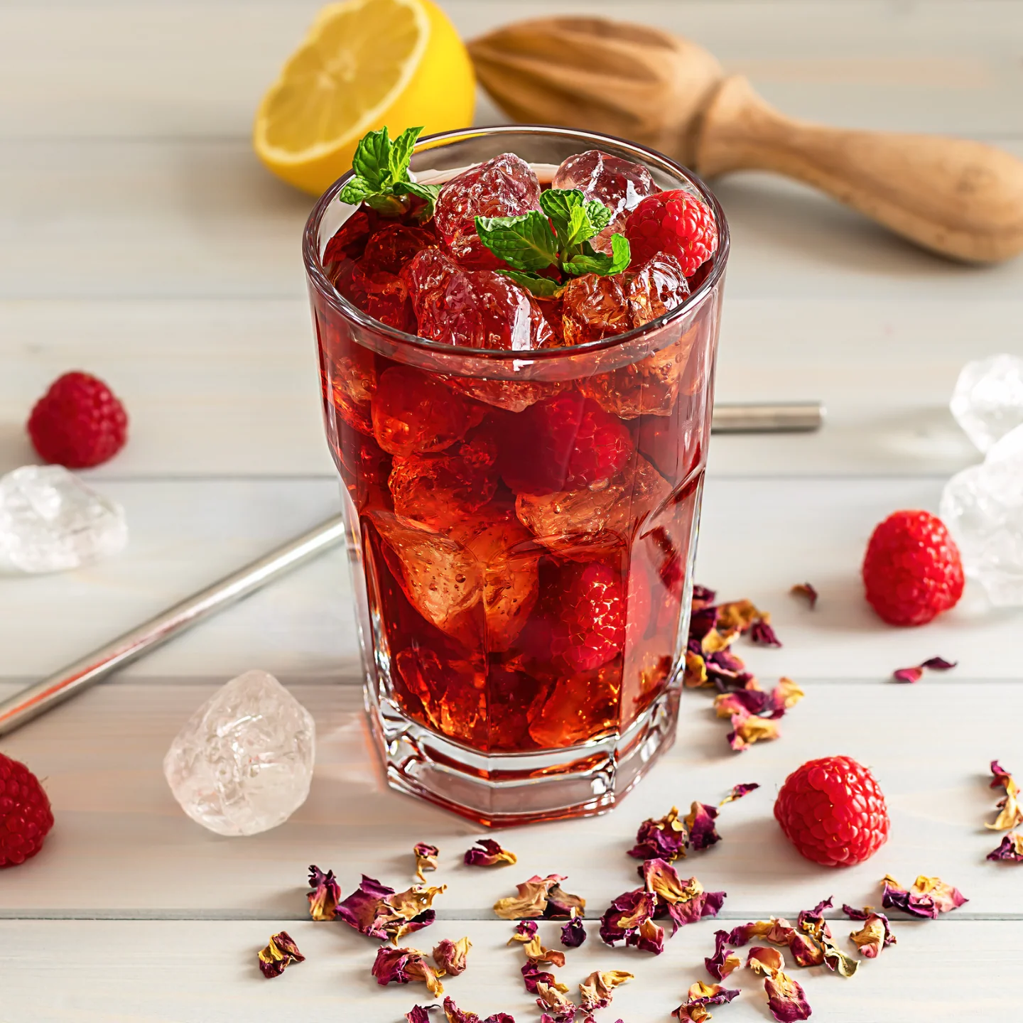 Image of berry hibiscus iced tea
